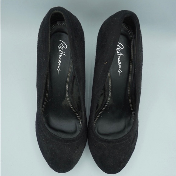 Black Microsuede Wedges - Picture 2 of 3